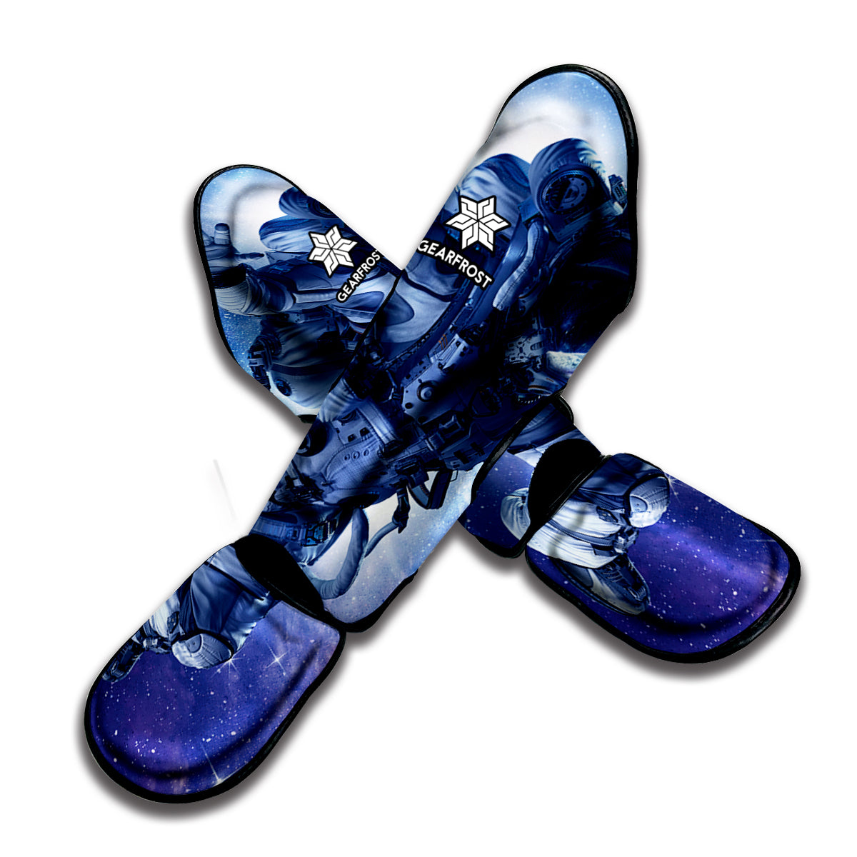 Astronaut On Space Mission Print Muay Thai Shin Guard
