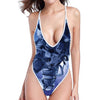 Astronaut On Space Mission Print One Piece High Cut Swimsuit