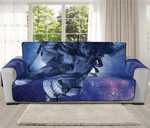 Astronaut On Space Mission Print Oversized Sofa Protector