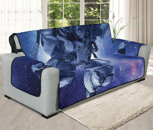 Astronaut On Space Mission Print Oversized Sofa Protector