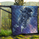 Astronaut On Space Mission Print Quilt