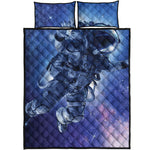 Astronaut On Space Mission Print Quilt Bed Set