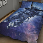 Astronaut On Space Mission Print Quilt Bed Set