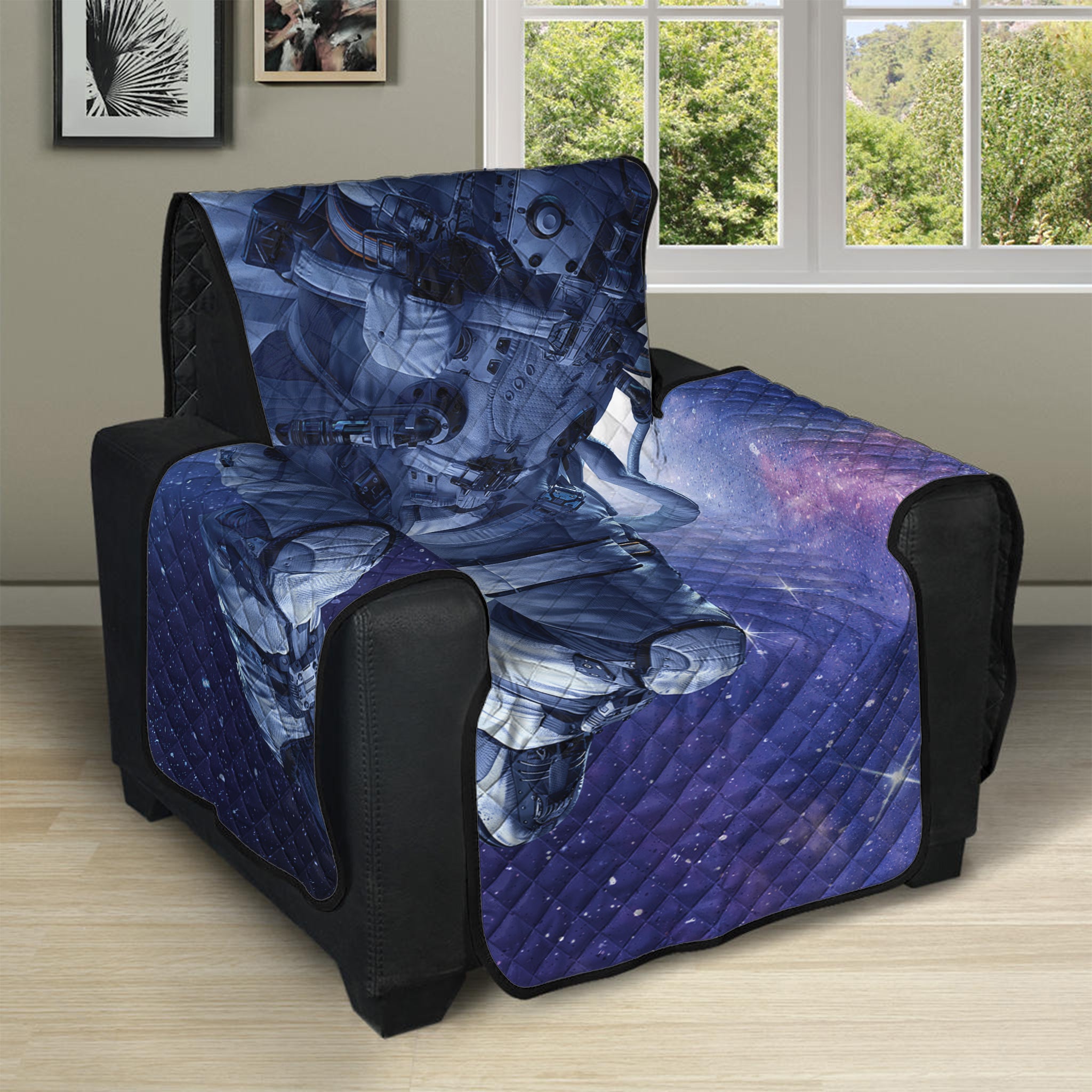 Astronaut On Space Mission Print Recliner Protector