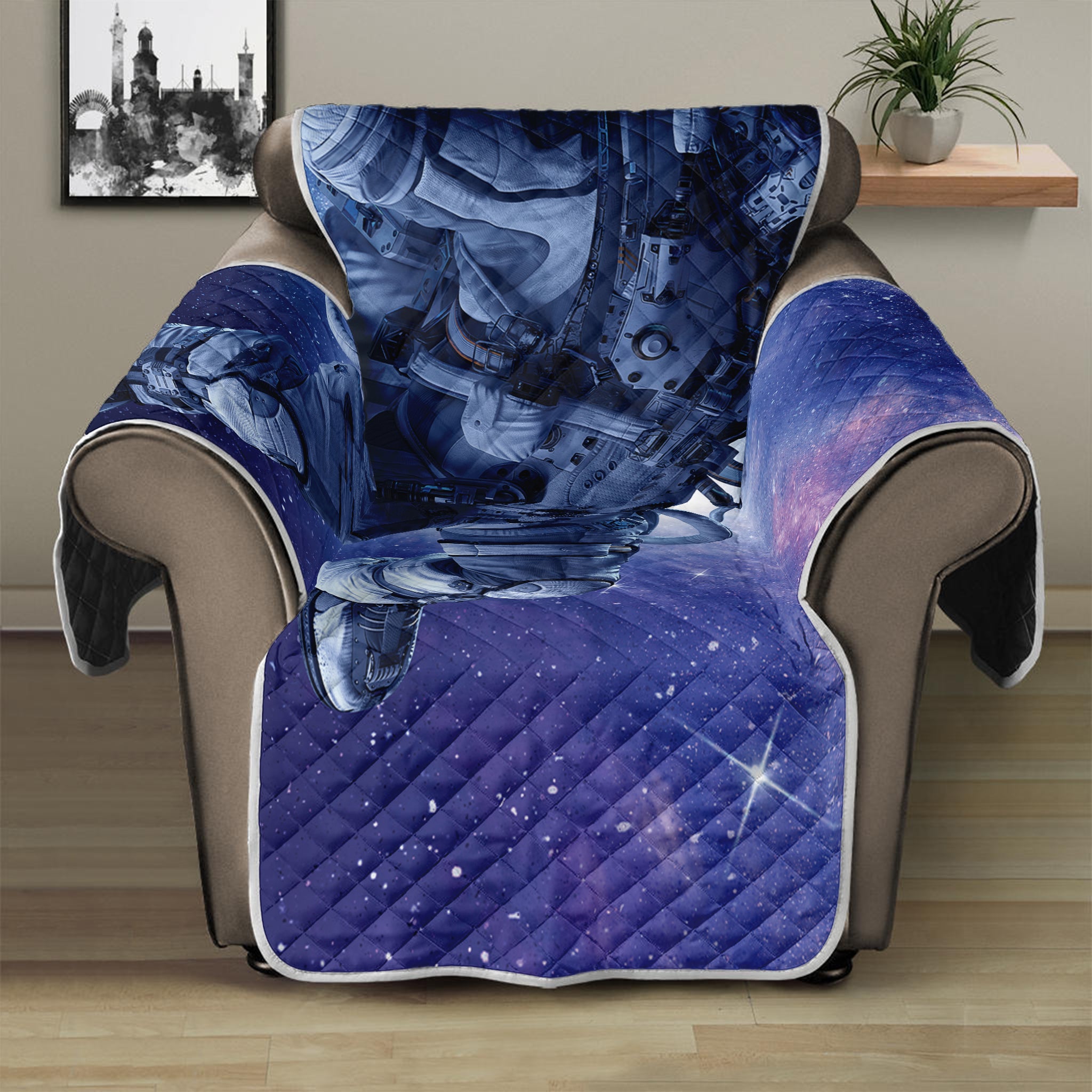 Astronaut On Space Mission Print Recliner Protector