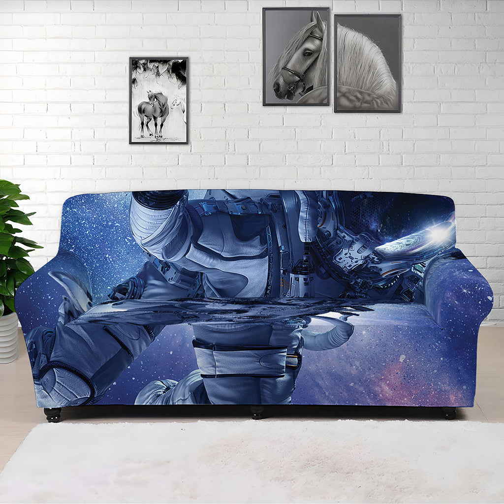 Astronaut On Space Mission Print Sofa Cover