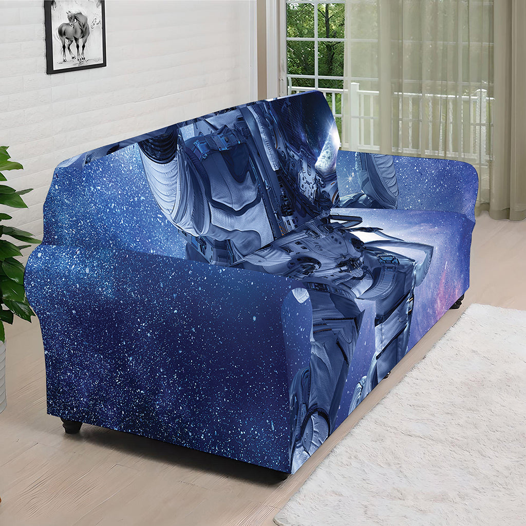 Astronaut On Space Mission Print Sofa Cover