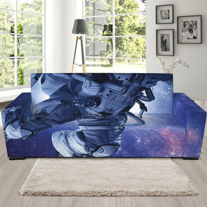 Astronaut On Space Mission Print Sofa Slipcover