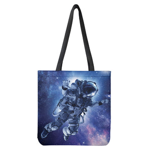 Astronaut On Space Mission Print Tote Bag