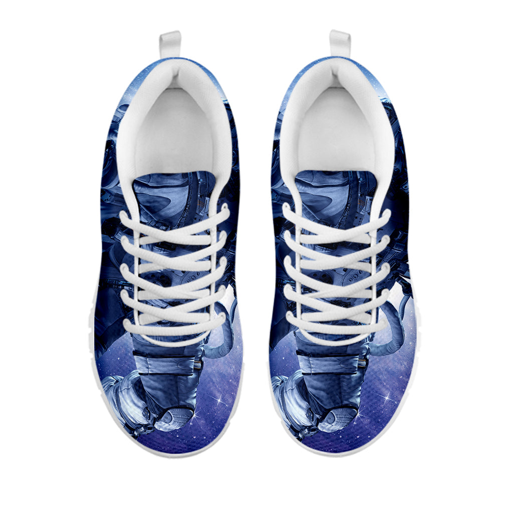 Astronaut On Space Mission Print White Sneakers