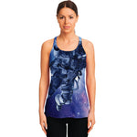 Astronaut On Space Mission Print Women's Racerback Tank Top