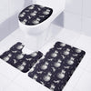 Astronaut Pug In Space Pattern Print 3 Piece Bath Mat Set