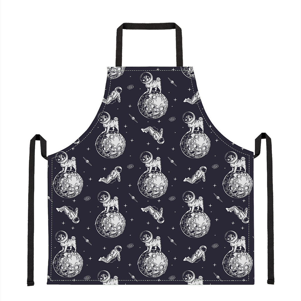 Astronaut Pug In Space Pattern Print Apron