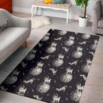 Astronaut Pug In Space Pattern Print Area Rug