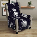 Astronaut Pug In Space Pattern Print Armchair Protector