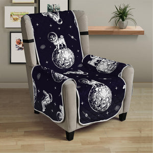 Astronaut Pug In Space Pattern Print Armchair Protector