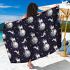 Astronaut Pug In Space Pattern Print Beach Sarong Wrap