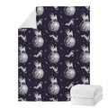 Astronaut Pug In Space Pattern Print Blanket