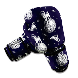 Astronaut Pug In Space Pattern Print Boxing Gloves