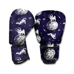 Astronaut Pug In Space Pattern Print Boxing Gloves