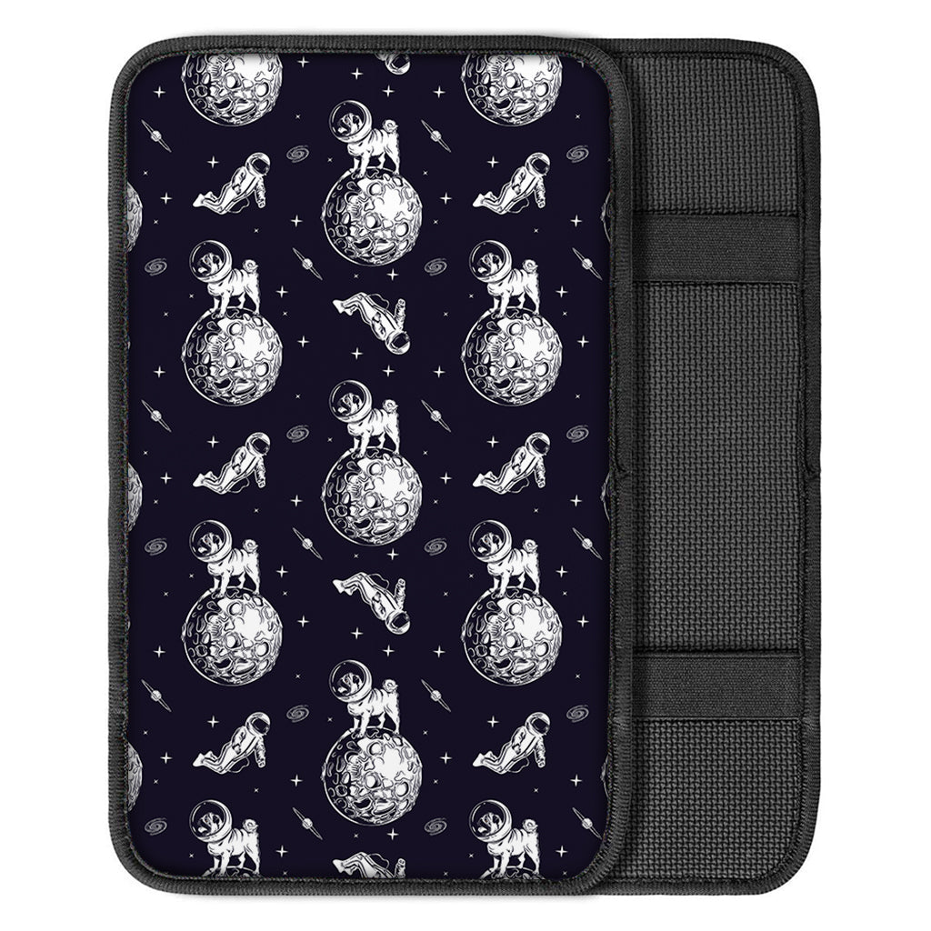 Astronaut Pug In Space Pattern Print Car Center Console Cover