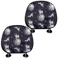 Astronaut Pug In Space Pattern Print Car Headrest Covers
