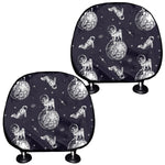 Astronaut Pug In Space Pattern Print Car Headrest Covers