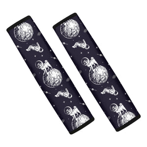Astronaut Pug In Space Pattern Print Car Seat Belt Covers