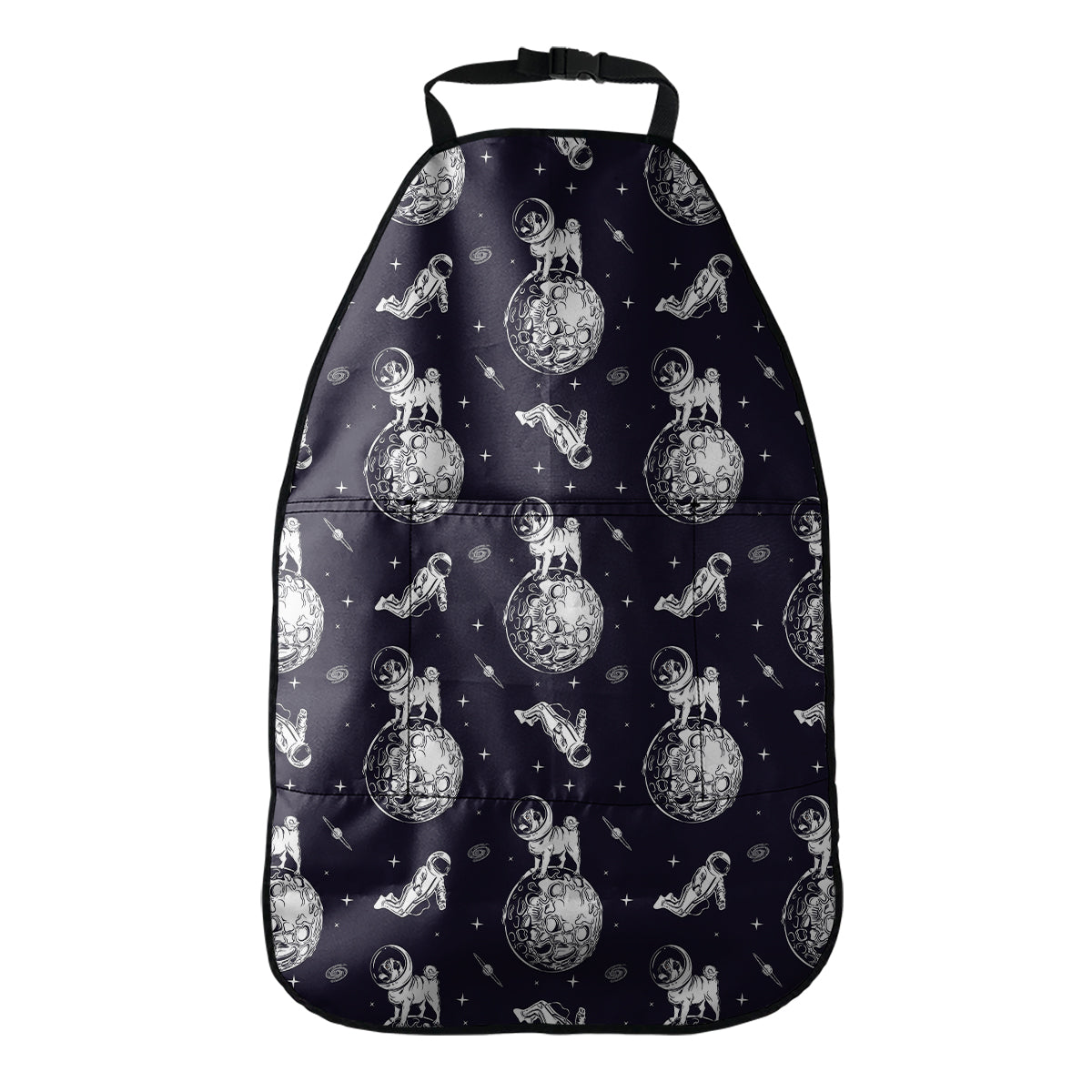 Astronaut Pug In Space Pattern Print Car Seat Organizers