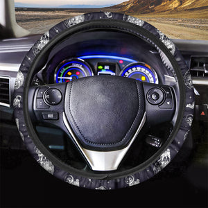 Astronaut Pug In Space Pattern Print Car Steering Wheel Cover