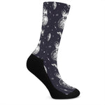 Astronaut Pug In Space Pattern Print Crew Socks