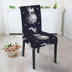 Astronaut Pug In Space Pattern Print Dining Chair Slipcover