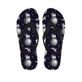 Astronaut Pug In Space Pattern Print Flip Flops