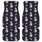 Astronaut Pug In Space Pattern Print Front and Back Car Floor Mats