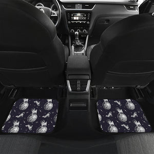 Astronaut Pug In Space Pattern Print Front and Back Car Floor Mats