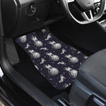 Astronaut Pug In Space Pattern Print Front and Back Car Floor Mats