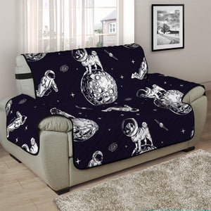 Astronaut Pug In Space Pattern Print Half Sofa Protector