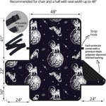 Astronaut Pug In Space Pattern Print Half Sofa Protector