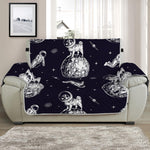 Astronaut Pug In Space Pattern Print Half Sofa Protector