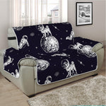 Astronaut Pug In Space Pattern Print Half Sofa Protector