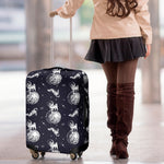 Astronaut Pug In Space Pattern Print Luggage Cover