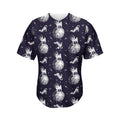 Astronaut Pug In Space Pattern Print Men's Baseball Jersey