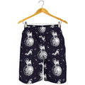 Astronaut Pug In Space Pattern Print Men's Shorts