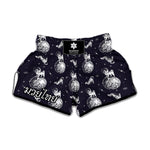 Astronaut Pug In Space Pattern Print Muay Thai Boxing Shorts