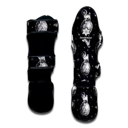 Astronaut Pug In Space Pattern Print Muay Thai Shin Guard