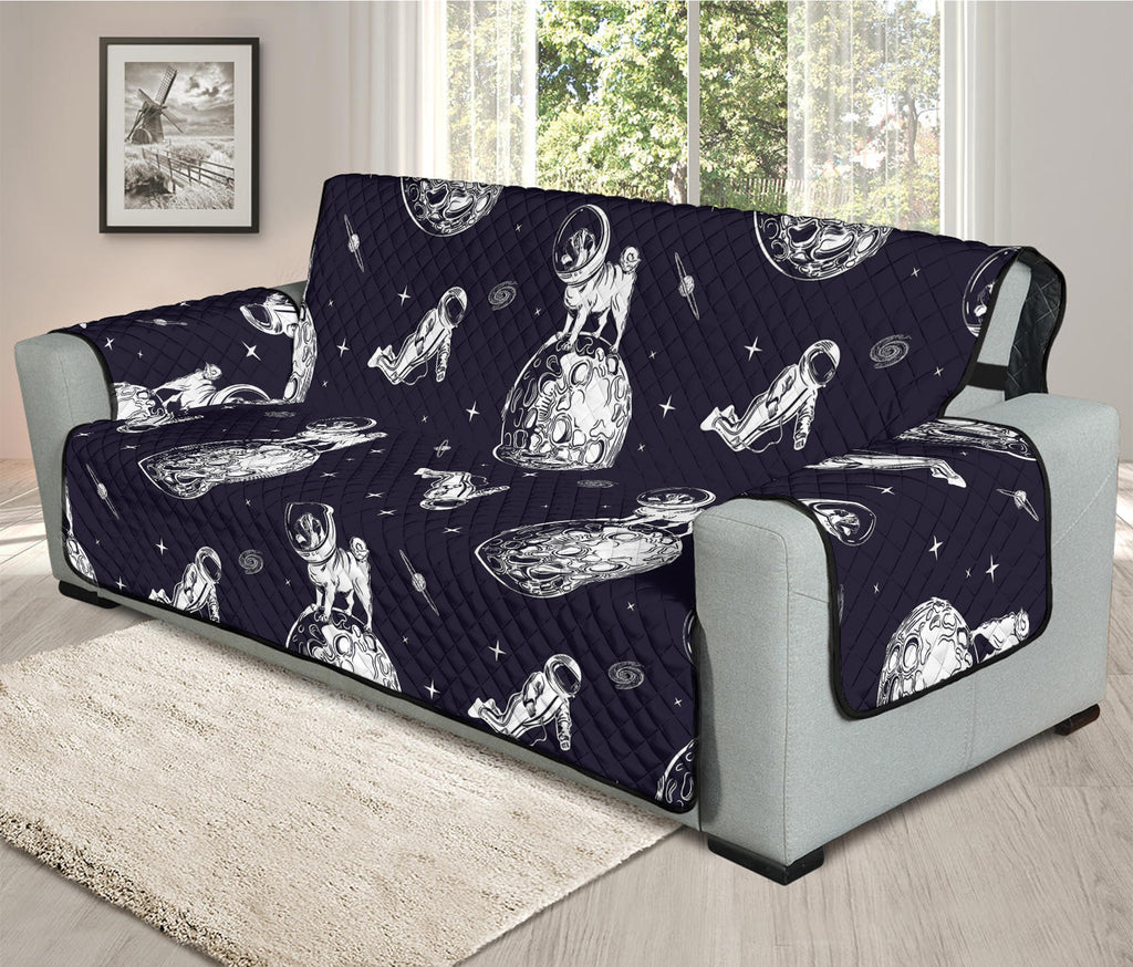 Astronaut Pug In Space Pattern Print Oversized Sofa Protector