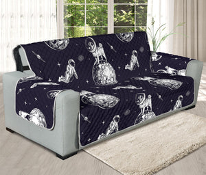 Astronaut Pug In Space Pattern Print Oversized Sofa Protector