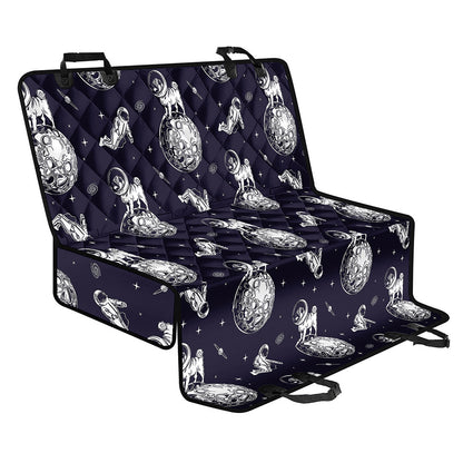 Astronaut Pug In Space Pattern Print Pet Car Back Seat Cover