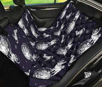 Astronaut Pug In Space Pattern Print Pet Car Back Seat Cover