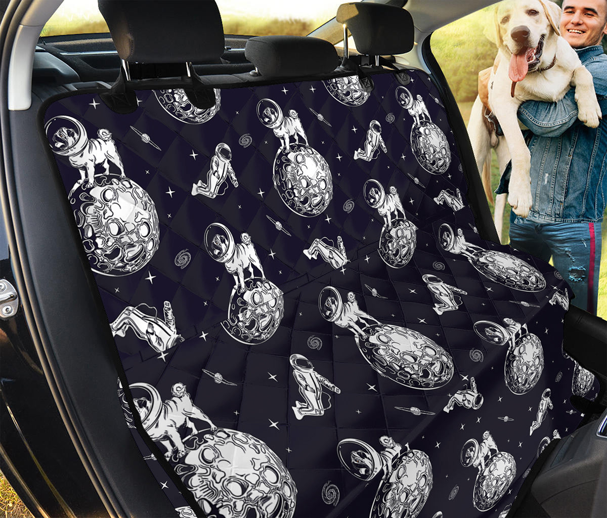 Astronaut Pug In Space Pattern Print Pet Car Back Seat Cover